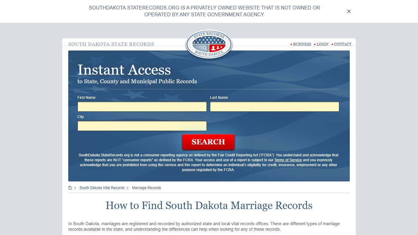 How to Find South Dakota Marriage Records